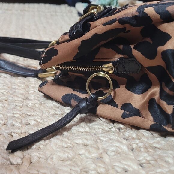 Coach Leopard Print Shoulder Bag - Black and Tan - Picture 8 of 16